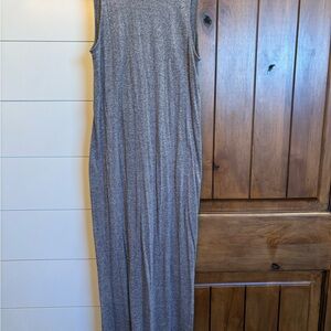 Gray Sleeveless Maxi Dress